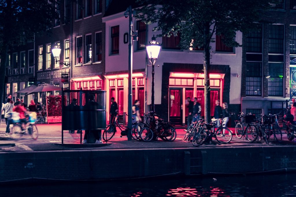 Red Light District em Amsterdam.