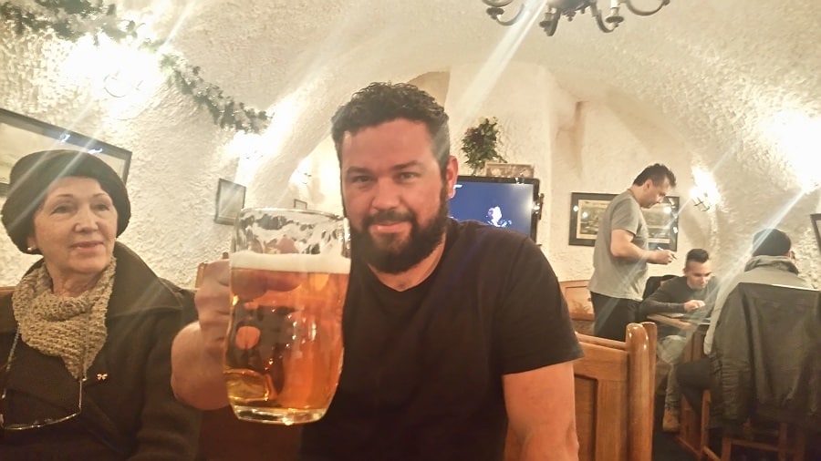 Cerveja em Praga.
