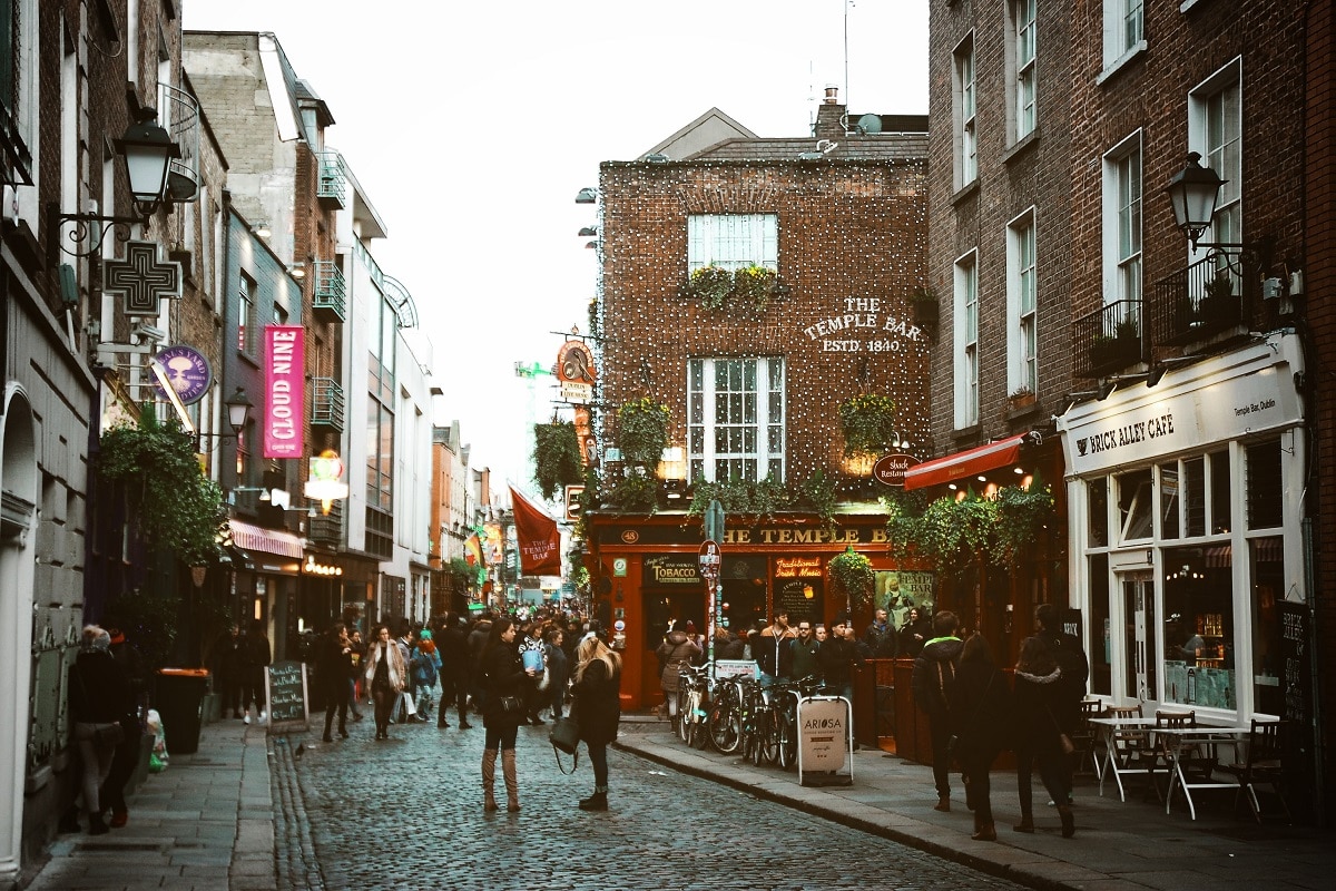 Temple Bar em Dublin.