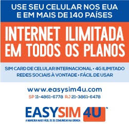 Internet e celular no exterior.