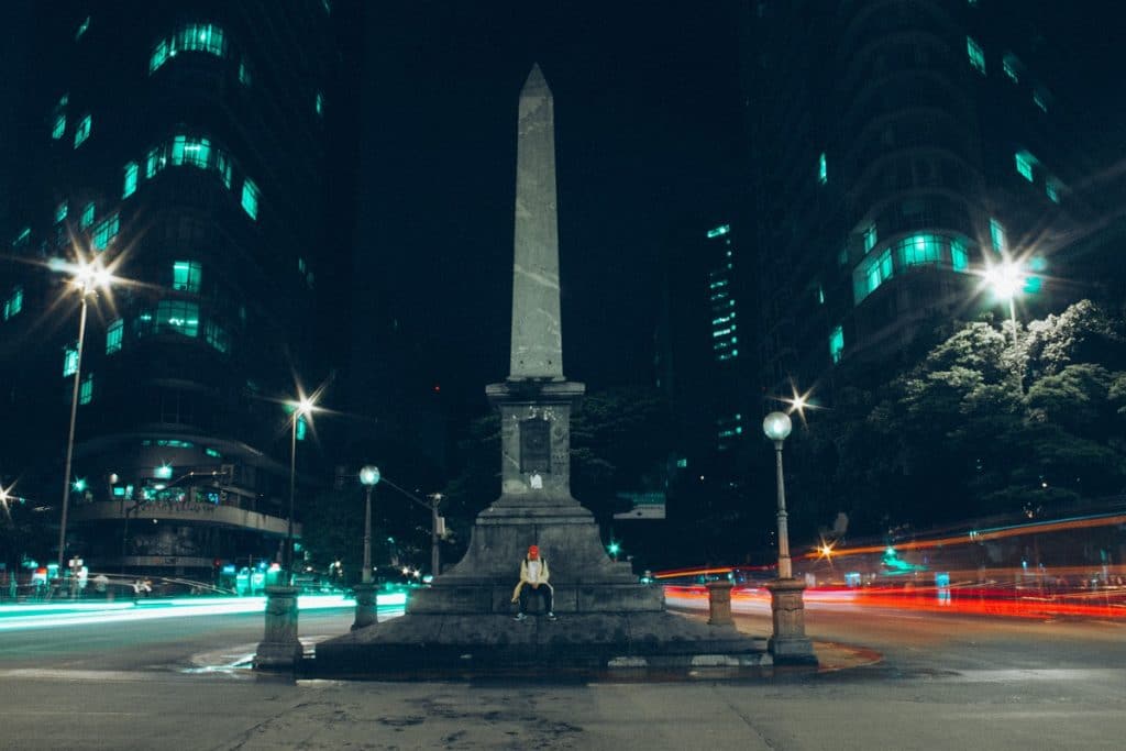 Centro de Belo Horizonte a noite.