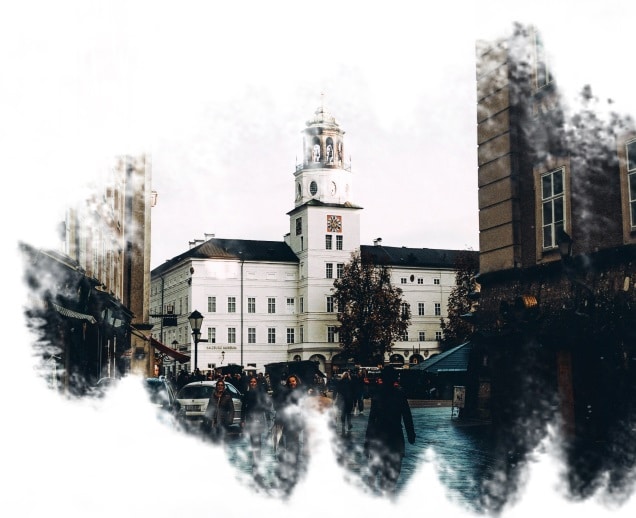 Outono em Salzburg na Áustria. Salzburg na Áustria.