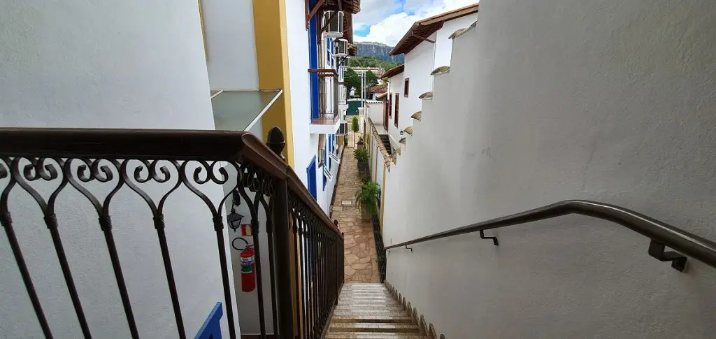 Área externa da Pousada Marília de Dirceu em Tiradentes, MG.