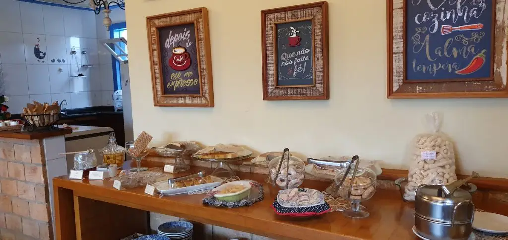Chá da tarde na pousada em Tiradentes